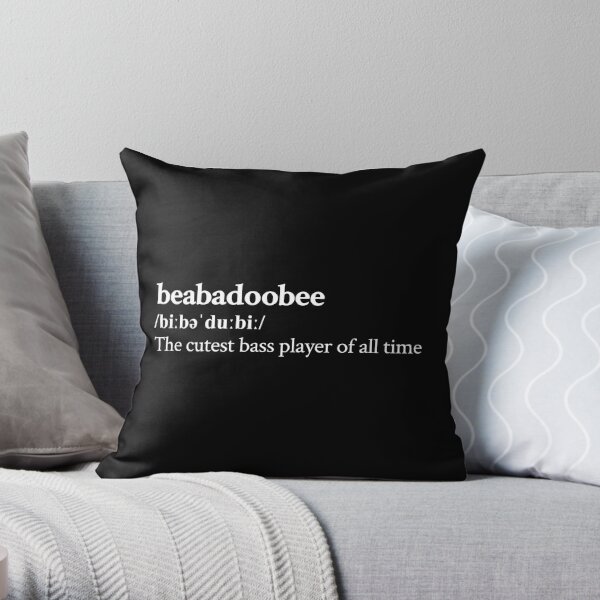 Beabadoobee Aesthetic Cute Quote Lyrics Black Throw Pillow RB1007 product Offical beabadoobee Merch